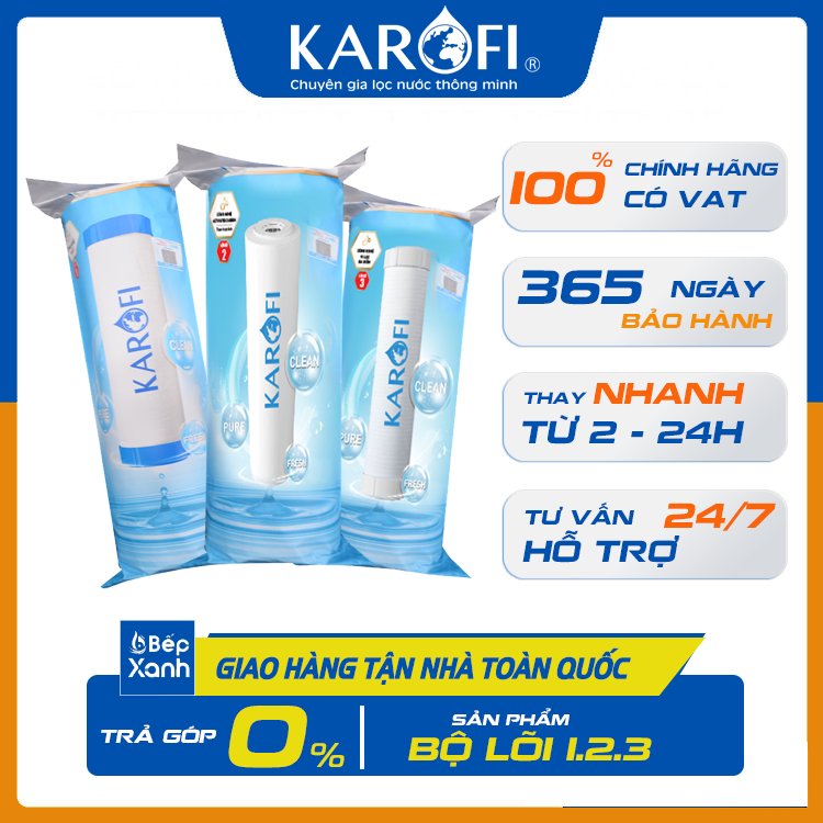 Bộ lõi lọc nước Karofi 123